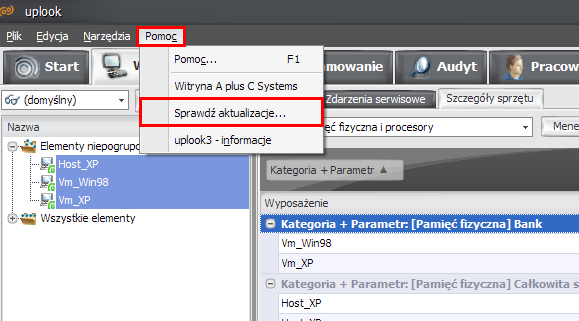 2. Na ekranie pojawi się okno dialogowe Kreatora aktualizacji. 3.