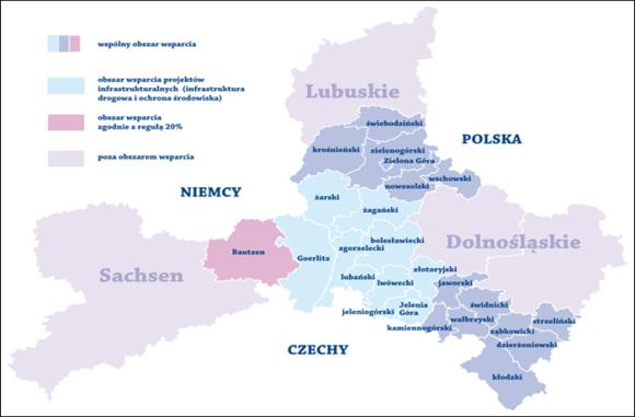 Współpraca transgraniczna samorządów lokalnych Nowa perspektywa 2014-2020 Neue Förderperiode 2014-2020 Obszar wsparcia Fördergebiet