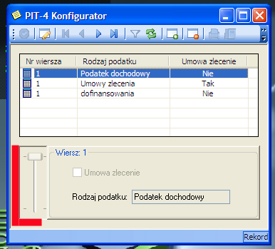 Kolejnym elementem który należy sprawdzić jest konfiguracja formularzy PIT W tym celu dla każdego z nich otwieramy kolejno okno: Kartoteka Pity PIT... - Konfigurator.
