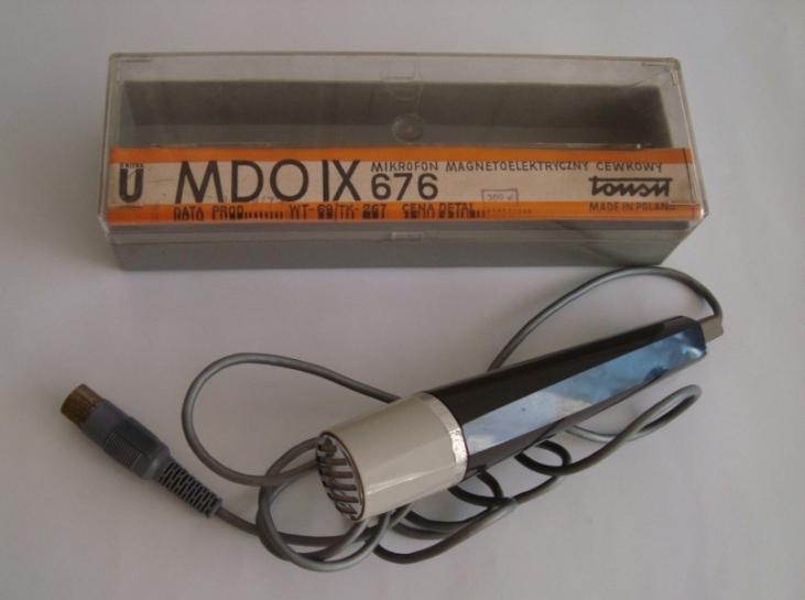 3. Mikrofon magnetoelektryczny cewkowy MDOIX 676 Projektant/Firma: UNITRA TONSIL Zakłady Wytwórcze Głośników Rok i miejsce produkcji: 1973 r.