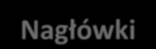 Nagłówki Odpowiedni dobór, szybsze wyszukiwanie Nagłówki umożliwiają tworzenie struktury tytułów, rozdziałów, podpunktów.