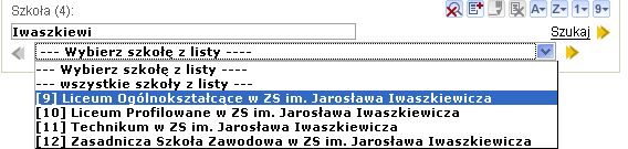 Praca z systemem Aby użyć tej funkcji, należy kliknąć ikonę wyszukiwania obiektów.