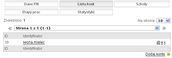 Nabór do PG Rysunek 68. Dostępne zakładki dla Punktu Naboru.