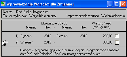 Dodatek funkcyjny Dodatek funkcyjny jest związany z pełnioną funkcją i może zostać wprowadzony kwotowo na rozliczenia pracownika, tak jak to zrobiono w przypadku premii miesięcznej na rys.