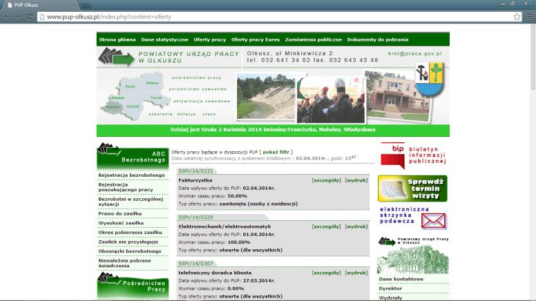 DANE STATYSTYCZNE POZYSKANE W CZERWCU 2015 R. Według danych pozyskanych z Powiatowego Urzędu Pracy w Olkuszu w miesiącu czerwcu br.