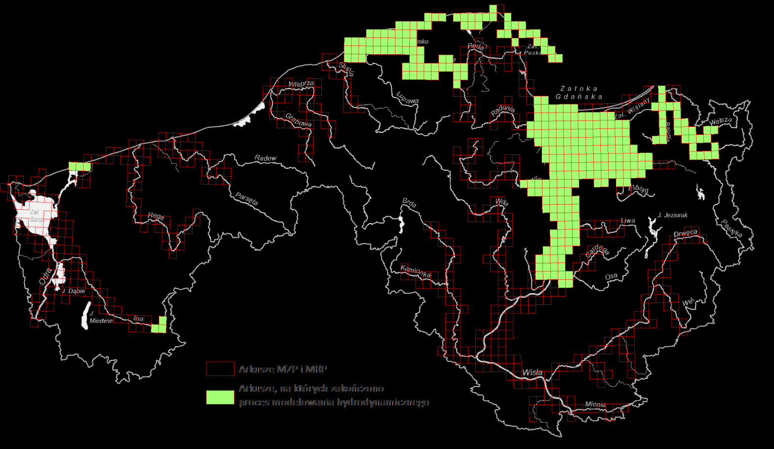 Obszar działania CMPiS w Gdyni Granice arkuszy map w skali 1:10