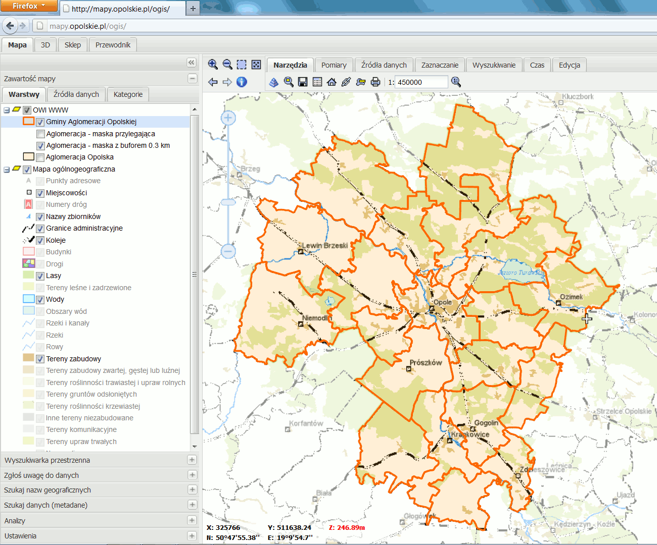 Aglomeracja Opolska w geoportalu OWI Współpraca gmin AO w płaszczyźnie danych przestrzennych pozwoli na integrację interesów i przyspieszenie procesów decyzyjnych podejmowanych w ramach spójnego