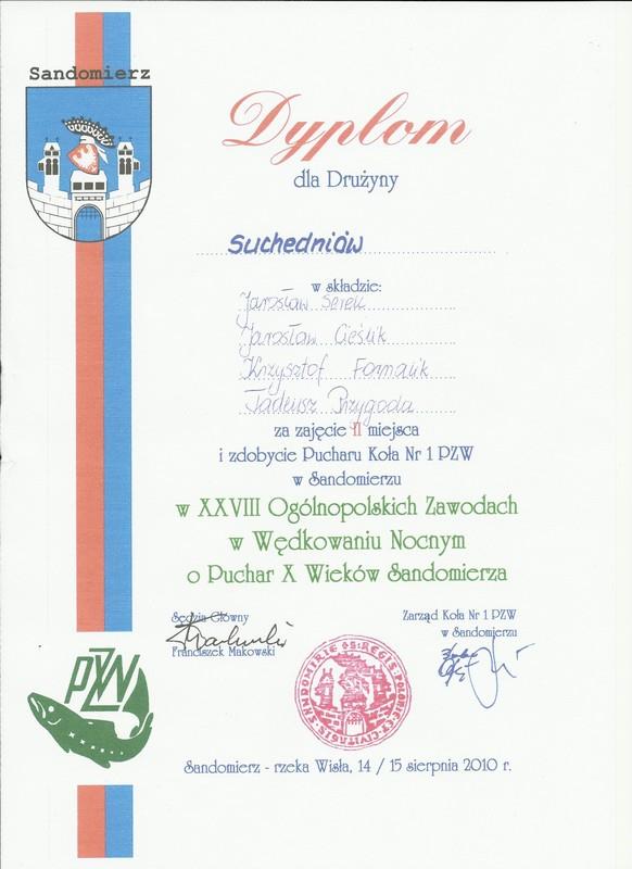 Klub wędkarski "Kabanior" Dnia 27.02.2011 r. na Walnym Zebraniu Sprawozdawczym Koła PZW w Suchedniowie powołany został Klub Wędkarski pod nazwą "Kabanior".