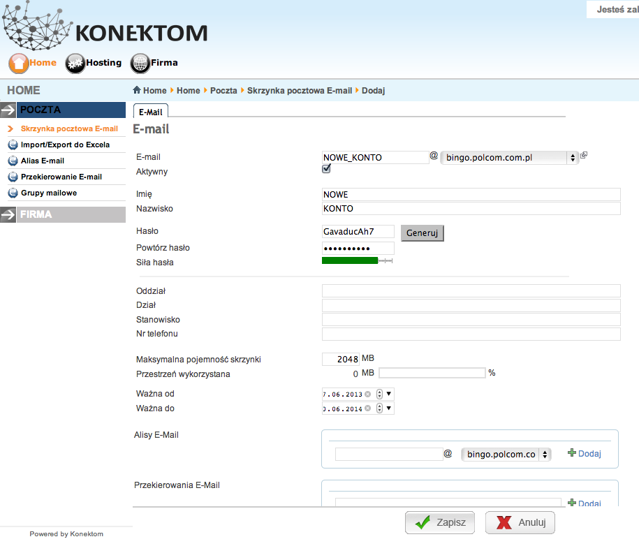 KonektPanel - Zarządzanie Panel