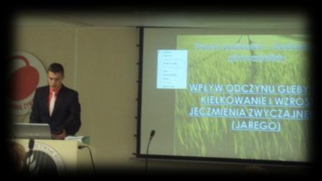 Osiągnięcia szkoły Rozdanie nagród laureatom w Ministerstwie Rolnictwa i Rozwoju Wsi - Warszawa 2012 I miejsce w konkursie Praca naukowo-badawcza gimnazjalisty w zakresie przyrody zajął Karol Dryl.