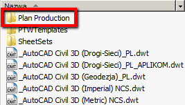 GIS i infrastruktura TWORZENIE ARKUSZY Z PRZEKROJAMI POPRZECZNYMI 1. Przygotowanie szablonu. 1. W AutoCAD Civil 3D 20