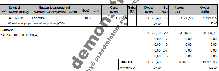 Dokumenty rozchodowe Na dokumentach przychodowych podawana jest jako cena jednostkowa netto produktu. Przy dokumentach rozchodowych po wybraniu artykułów wyświetlana jest jako składnik ceny.