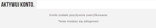 Po otwarciu wiadomości pojawią Ci się Twoje dane, których użyłeś przy rejestracji, a które przydadzą się także przy logowaniu, czyli login i hasło.