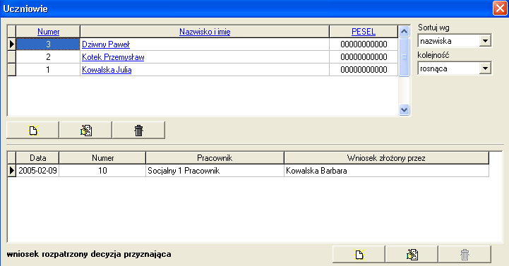 wprowadzamy dane ucznia do danych osobowych i dopiero po zapisaniu
