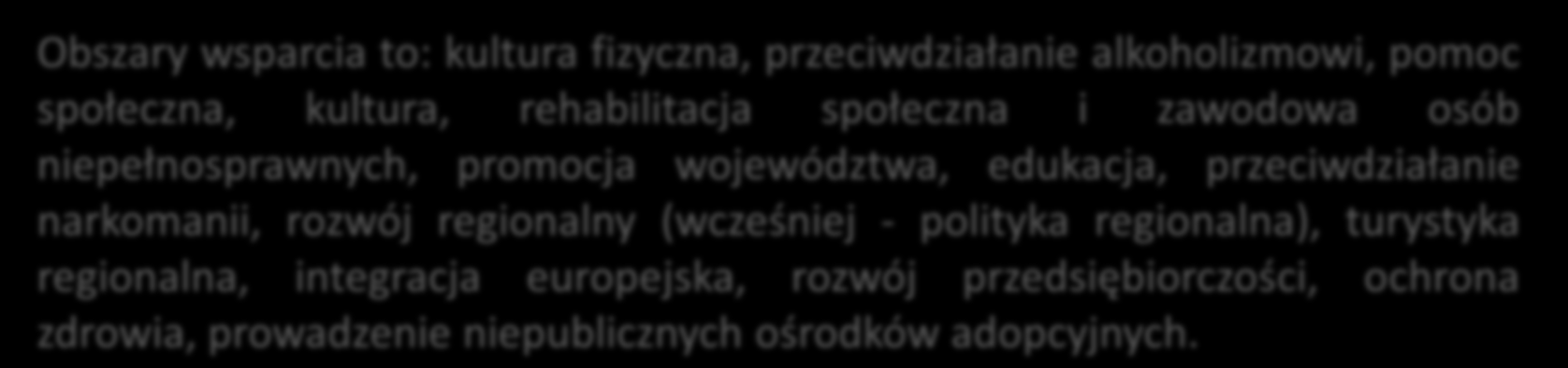 Dotacje z budżetu województwa Współpraca Samorządu Województwa Lubuskiego z podmiotami trzeciego sektora w ramach realizacji Programu obejmuje współpracę o charakterze finansowym i pozafinansowym.