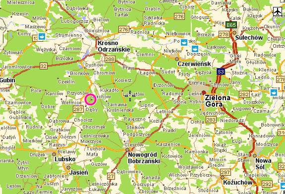 1.2. POŁOŻENIE I POWIERZCHNIA Wieś Dachów sąsiaduje z sołectwami: Barłogi, Dęby, Żarków, Strużka oraz Chojnowo.