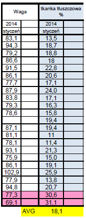 13,2% CORE 1: 13,8% Pomiar