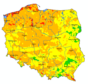 POWIADOMIENIA NA PODSTAWIE MAP ZAGROŻEŃ SYSTEMU ISOK (AUTOMATYCZNE) Warstwa powiatów lub grup powiatów służąca do selekcji obszarów objętych powiadomieniem Generowane na podstawie : MAP ZAGROŻEŃ