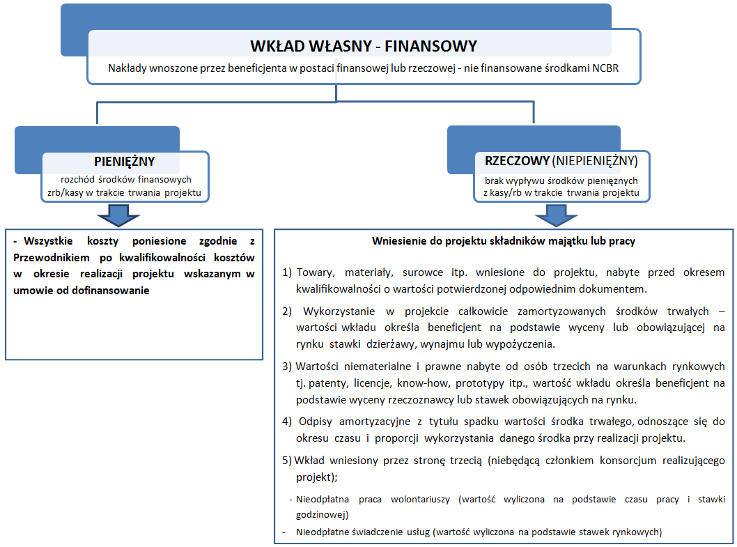 6. Wkład rzeczowy w programie Patent Plus może obejmować wkład wniesiony przez stronę trzecią: - nieodpłatna praca wolontariuszy, - nieodpłatne świadczenie usług (wartość wyliczona na podstawie