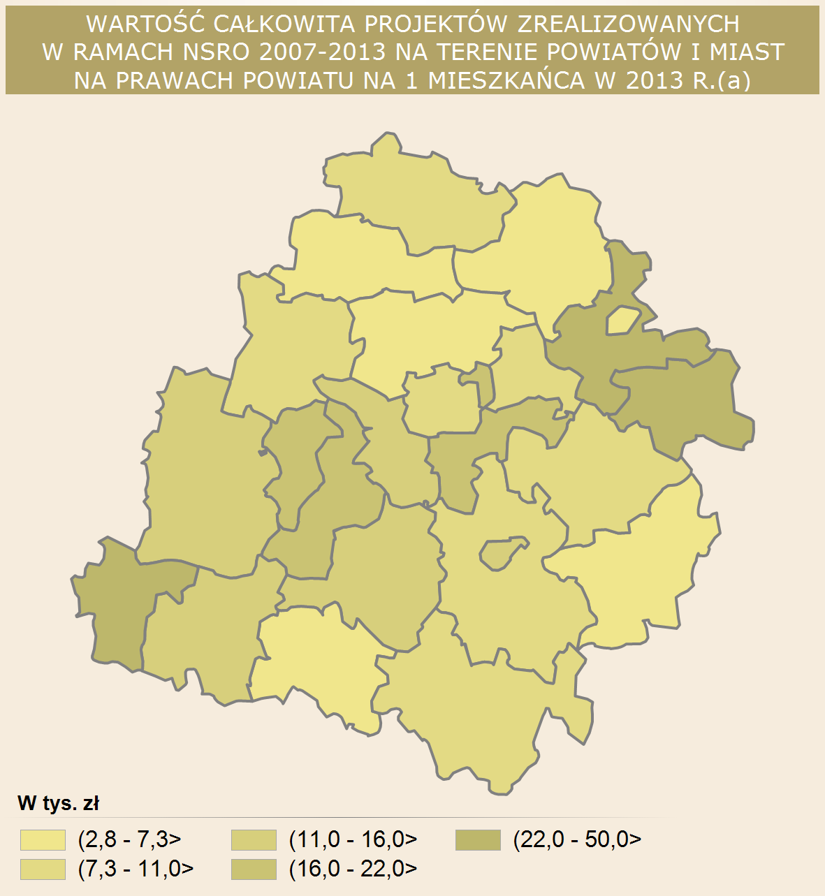 MAPY (a) Dane szacunkowe; miejsce realizacji projektu zgodnie z umową o dofinansowanie; dane dotyczą podpisanych umów o dofinansowanie; bez środków Programu Operacyjnego Pomoc