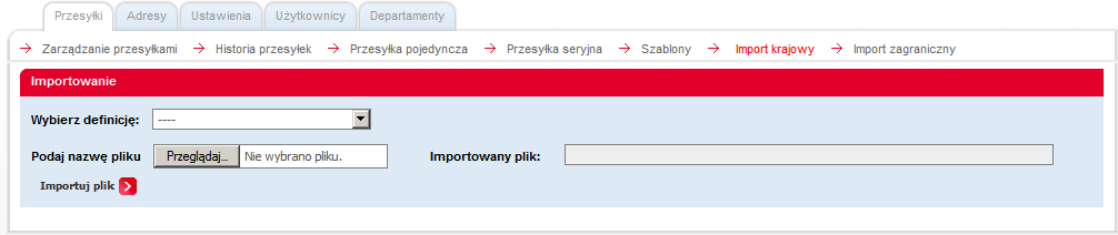 Ważne: Pamiętaj aby oddzielnie importować przesyłki zwykłe i przesyłki za pobraniem.