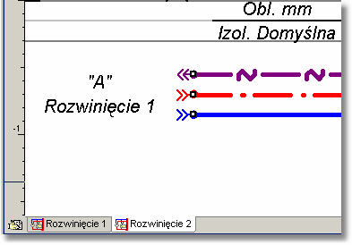 Kan H2O 1.5 pojawi się wiersz, dotyczący zaznaczonego połączenia. 5 W tabeli Dane - Połączenia odległych przewodów 417 wprowadź symbol połączenia np. "A".