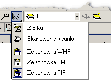 9 Przykłady Wybrana warstwa Podkłady budowlane 8 Wprowadź podkład budowlany z rzutem piwnicy. W tym celu wybierz zakładkę,a następnie kliknij przycisk Wstaw rysunek.