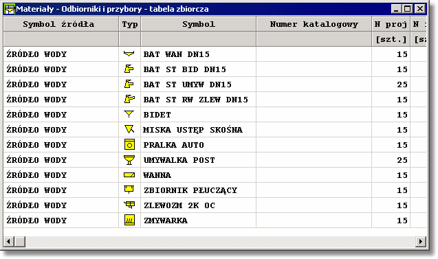 10 Załączniki Zobacz także: Wprowadzanie danych 29 - przegląd, Wprowadzanie danych w tabelach 112 - przegląd, tabele: Dane - Źródła wody 425, Dane - Źródła ciepła 422, Dane - Przewody 418, Dane