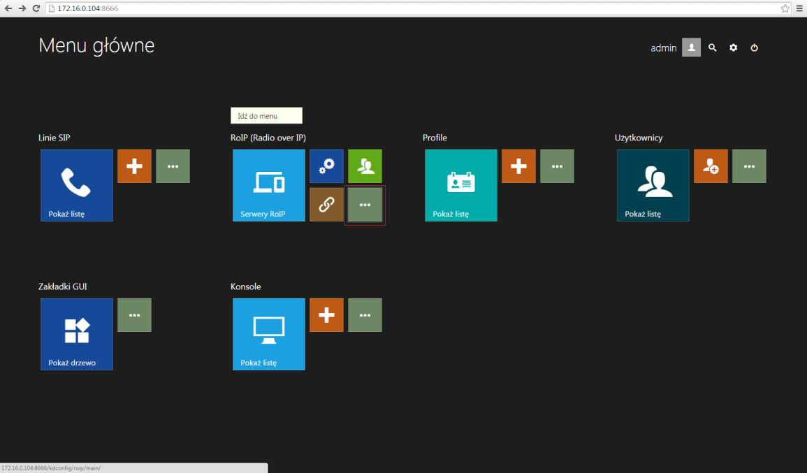 Rozdział 5: Konfiguracja RoIP (Radio over IP). 5. Konfiguracja RoIP (Radio over IP) Konfiguracja RoIP jest najbardziej rozbudowanym modułem.