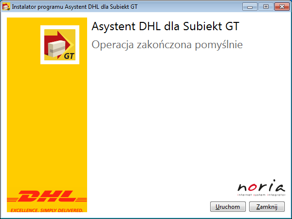 Po pomyślnym zakończeniu procesu instalacji ukaże się ostatni ekran informacyjny w którym za pomocą przycisku Uruchom możemy bezpośrednio uruchomić nowo zainstalowaną aplikację.