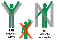WAŻNE INFORMACJE JEŚLI ZOSTAŁEŚ W GOSPODARSTWIE I POTRZEBUJESZ POMOCY WYWIEŚ FLAGĘ O NASTĘPUJĄCYM KOLORZE: - potrzeba ewakuacji - potrzeba pomocy medycznej - potrzeba żywności i wody LUB POWIADOM