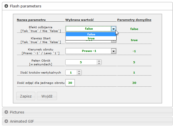 ) Animowany GIF (do umieszczenia w serwisach z restrykcjami osadzania zewnętrznych treści) Publikacja polega na osadzeniu odpowiednio przygotowanego kodu HTML lub przekazaniu linka www i kodu