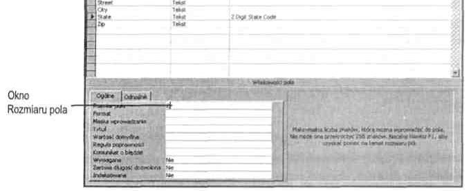 IV. MS ACCESS Tworzenie tabel Rozumienie Właściwości pola Właściwości pola konfigurujesz w panelu Właściwości pola.