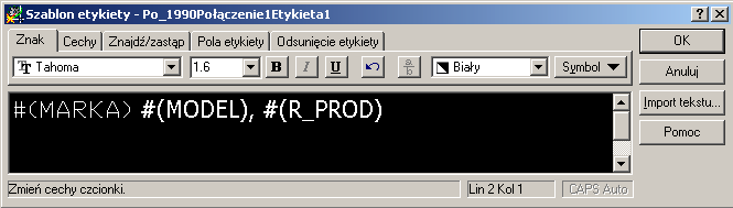 Wstawianie etykiet z bazy do rysunku Zadanie. Pobierać z bazy i umieszczać na rysunku Markę, Model i rok produkcji samochodu przypisanego do miejsca parkingowego.