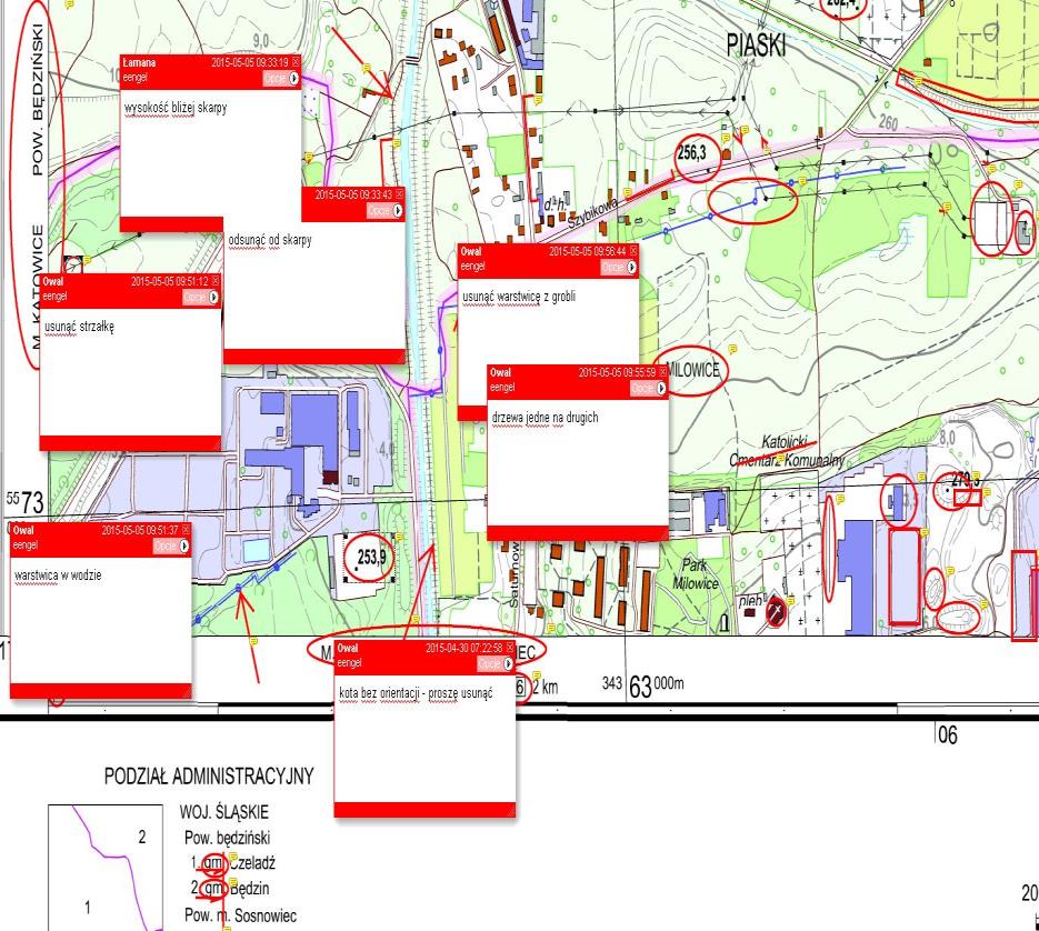 Wizualna kontrola opracowań cyfrowych arkuszy map topograficznych w skali 1:10 000