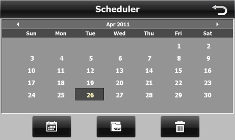 Scheduler (1) Events browser (2)