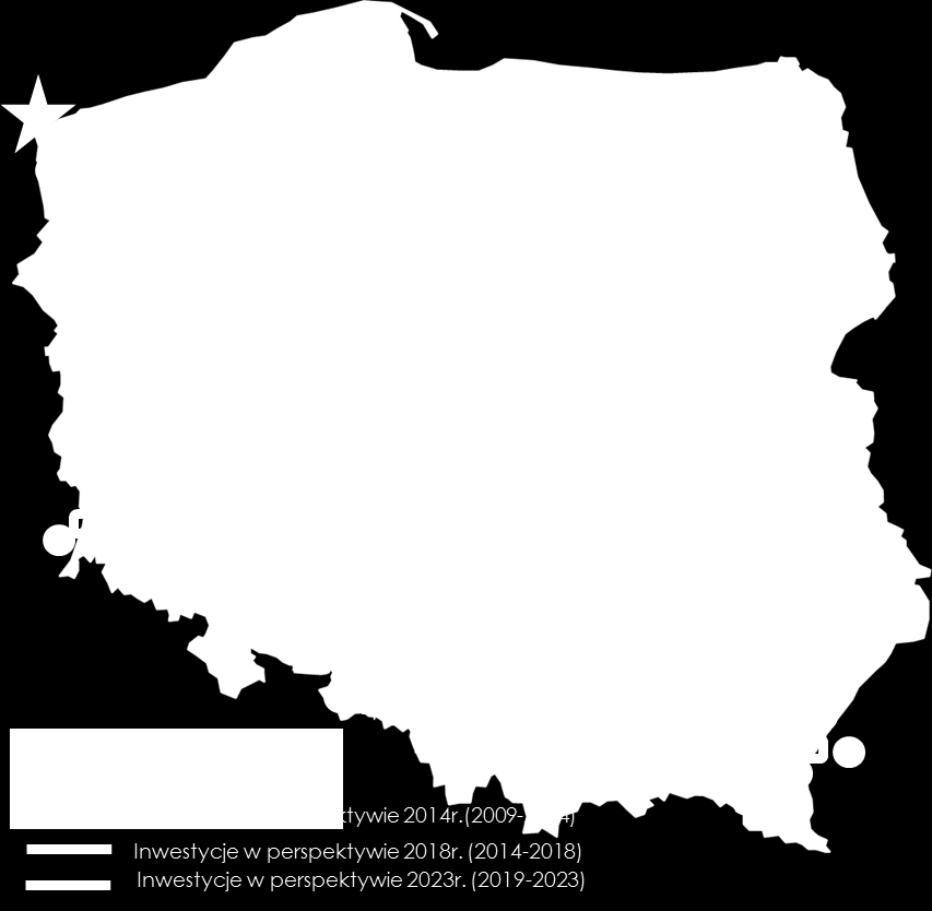 Inwestycje planowane w perspektywach 2018 i 2023 Na podstawnie zdefiniowanych scenariuszy rozwoju systemu przesyłowego wykonano szereg analiz funkcjonowania systemu przesyłowego w kolejnych