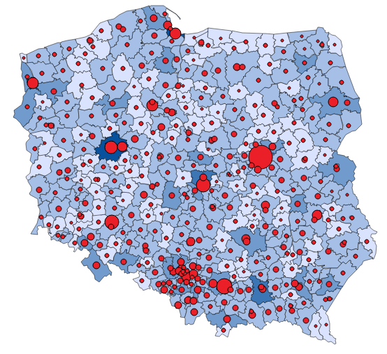 Tematy danych przestrzennych Prezes GUS jest organem wiodącym w zakresie dwóch tematów danych przestrzennych trzeciej grupy