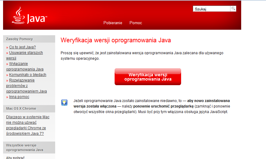 oprogramowanie Java?
