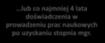 Naukowiec Początkujący naukowiec (Early-stage reasearcher ESR) Doświadczony naukowiec (Experienced researcher ER) Posiada dyplom magistra Posiada stopień doktora Nie ma stopnia doktora Ma do 4 lat