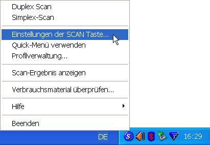 Dokumentacja użytkownika Skanuj 94 Uruchomienie Managera ScanSnap Aby uruchomić Managera ScanSnap proszę kliknąć prawym klawiszem myszy na symbol na pasku symboli Windows.