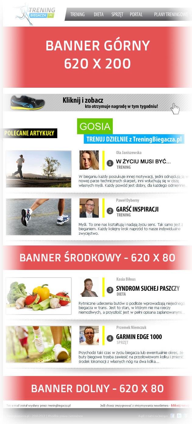 Zniżka na reklamę promocji w newsletterze Dzięki obecności w Wyszukiwarce Sklepów Biegacza otrzymują Państwo 25% zniżkę na reklamę