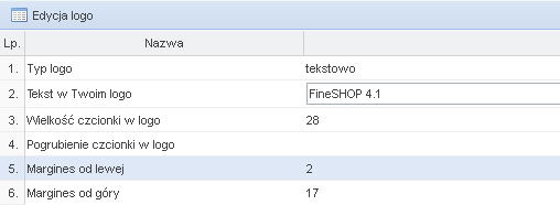 Typ logo może byd tekstowy lub obrazkowy. W przypadku logo obrazkowego wybieramy z dysku odpowiedni plik za pomocą przycisku Przeglądaj.
