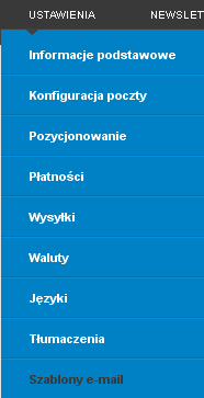 8.9 Szablony e-mail W zakładce USTAWIENIA wybieramy Szablony e-mail Aby dodad nowy