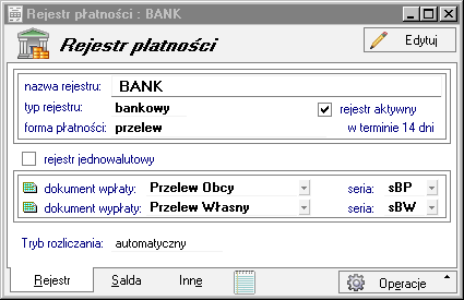 126 Podręcznik użytkownika Faktura W prawej części okna prezentowane są wybrane pozycje kartoteki w postaci listy. Ma ona postać tabeli prezentującej najistotniejsze dane dokumentów płatności.