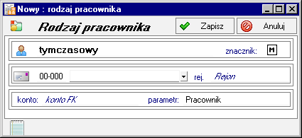 Podstawowe pojęcia i dane 39 Wybór pracowników Rys. 3-9 Okno kartoteki pracowników.