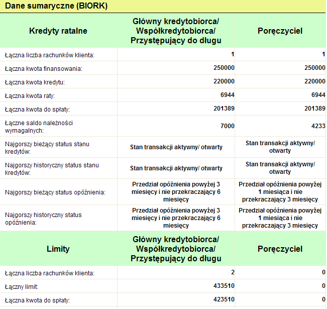 SI BIK Przedsiębiorca raporty zakres