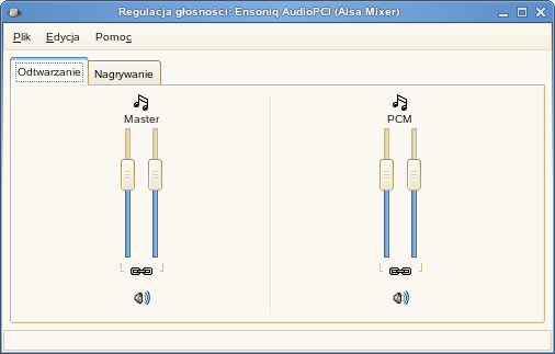 Podstawy open source system SUSE Linux 4-176 4.10 Odtwarzanie multimediów 4.10.1 Mikser dźwięków Aby zmodyfikować głośność, klikamy lewym przyciskiem myszy na ikonkę głośnika w prawym dolnym rogu, na głównym panelu.