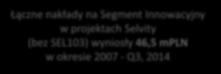 Koszt / Strata Przychód / Zysk Jak zarabia Selvita Finansowanie grantowe Projekty badawczorozwojowe po dotychczasowej komercjalizacji (H3, Merck Serono, Felicitex) Rentowne usługi Projekty R&D po