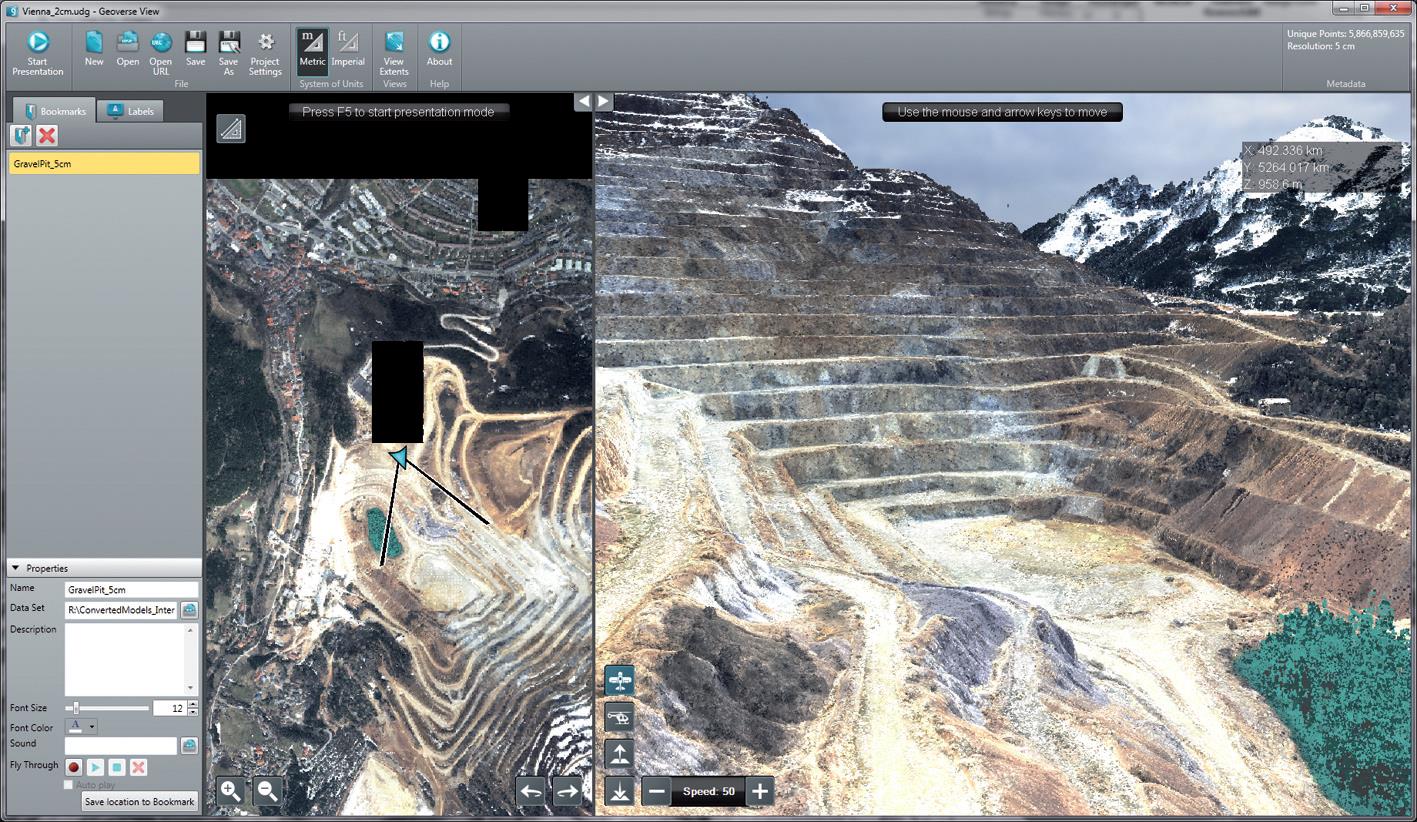 prezentacji multimedialnych; wyświetlanie danych oparte o autorską metodę renderingu UD (Unlimited Detail)